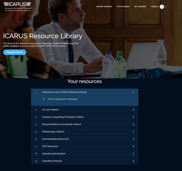 ICARUS E-Learning Resource Library