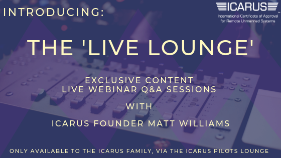  Invitation | Join ICARUS Founder Matt Williams, MR MPW in the ICARUS 'Live Lounge'