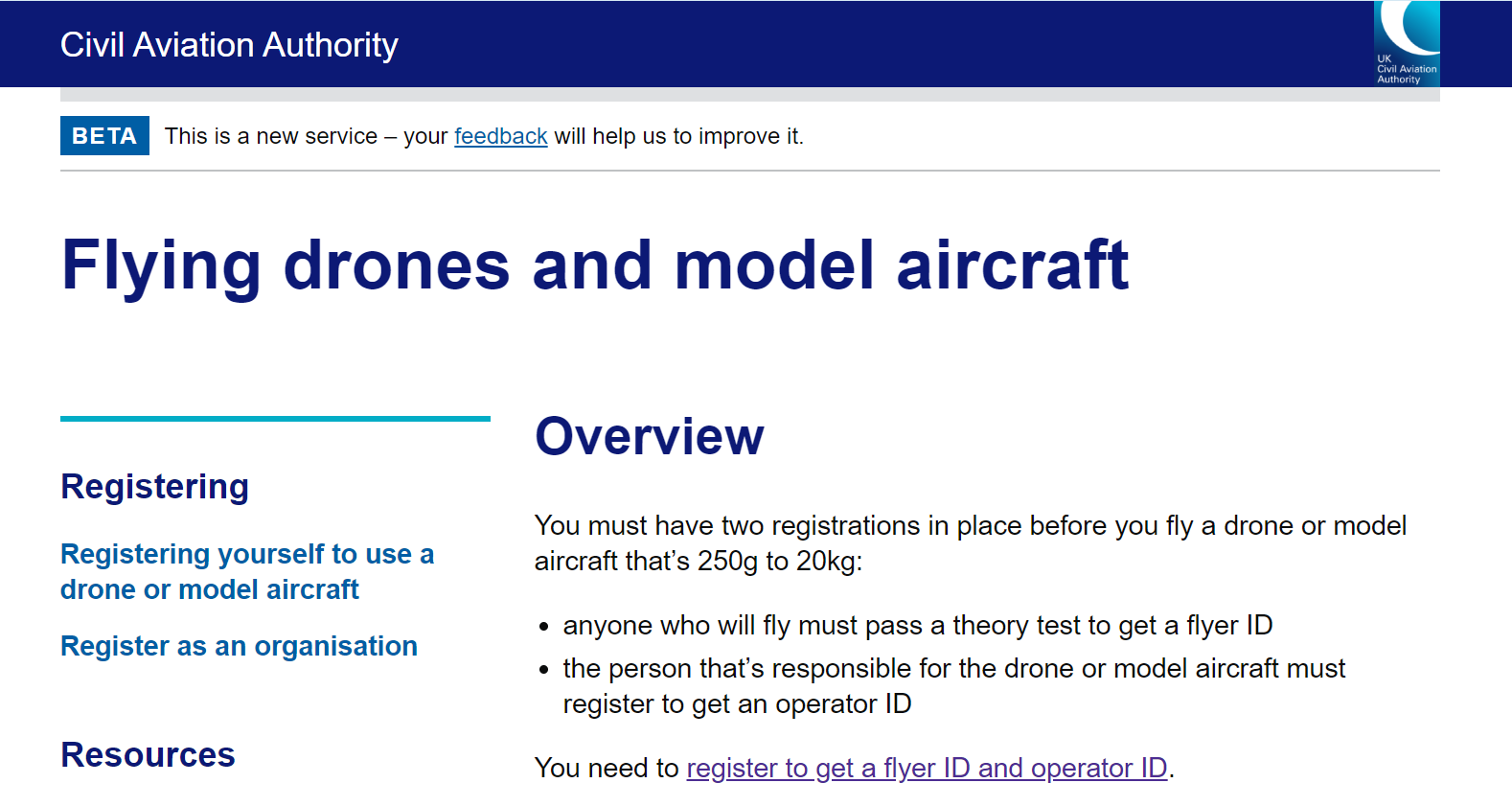 drone registration requirements